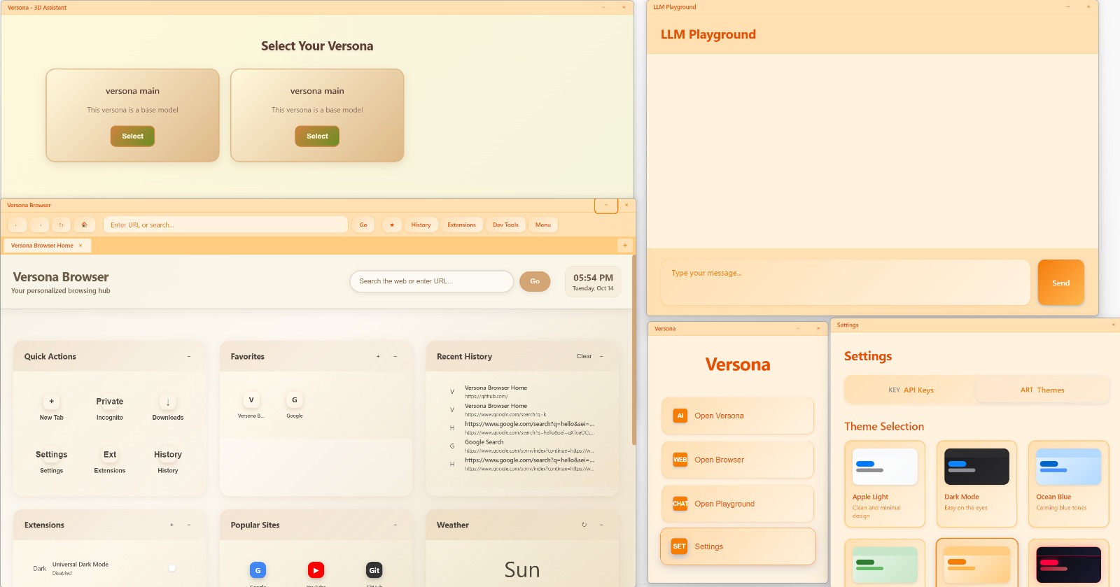 Verse Suite desktop interface preview